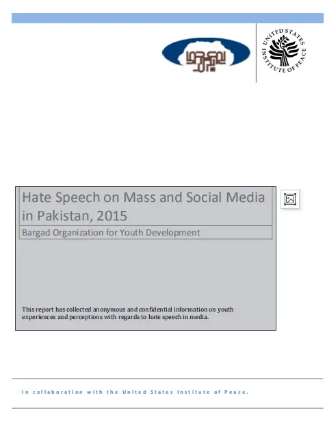 Hate Speech on Mass and Social Media  in Pakistan, 2015